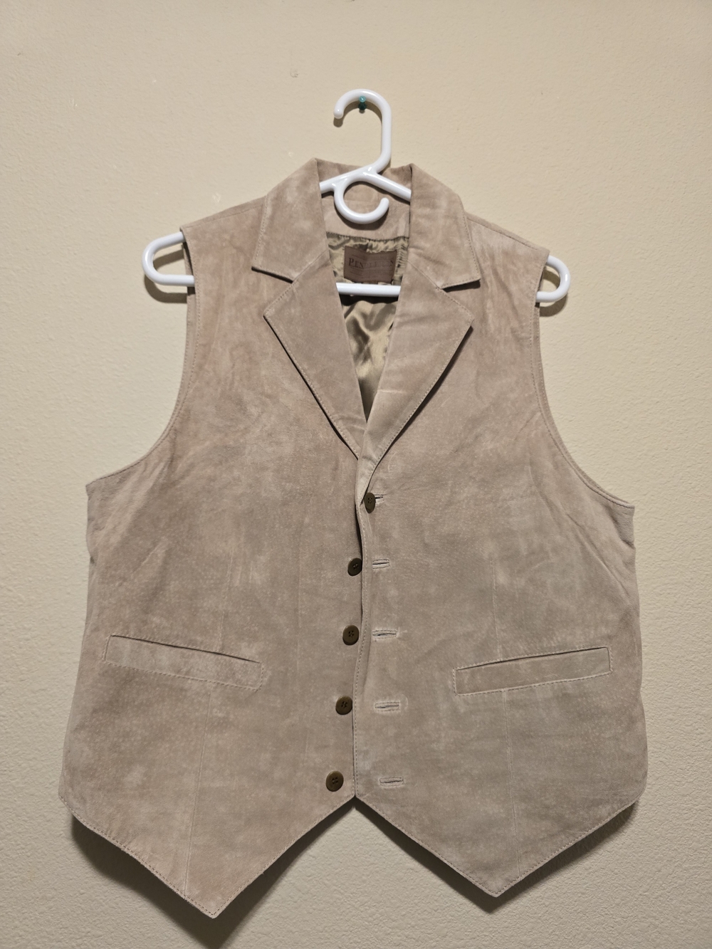 Pendleton Beige Suede Men's Vest